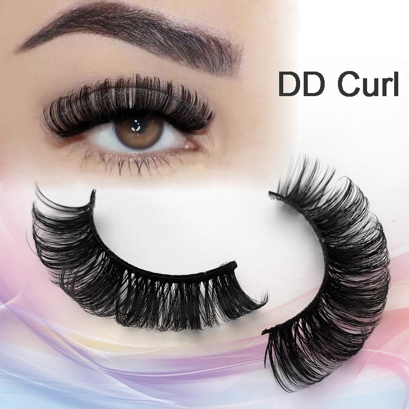 DD curl 10pairs Eyelashes 3D Faux Mink Lashes Volume Handmade False Eyelash Thick Full Strip Cruelty Free EyeLash