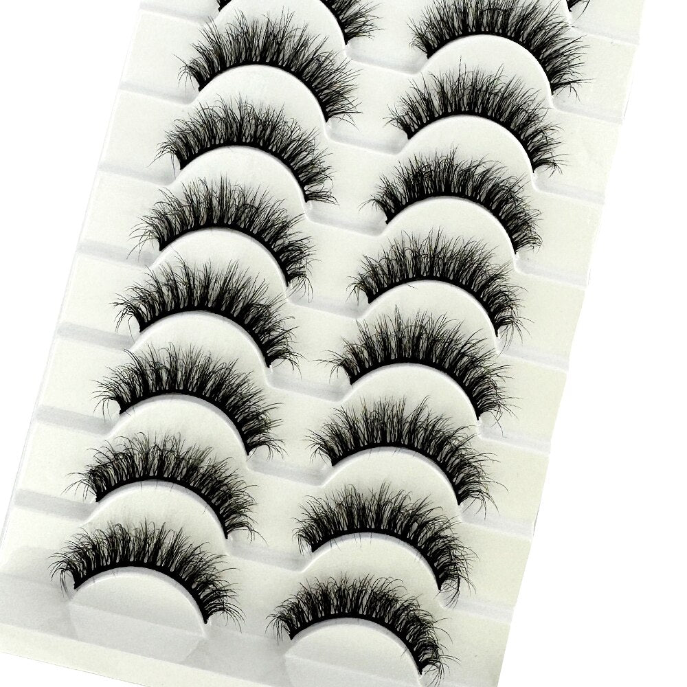 10pairs eyelashes soft fluffy lashes false eyelashes dramatic 3d mink lashes lash extension 3d cilios faux cils