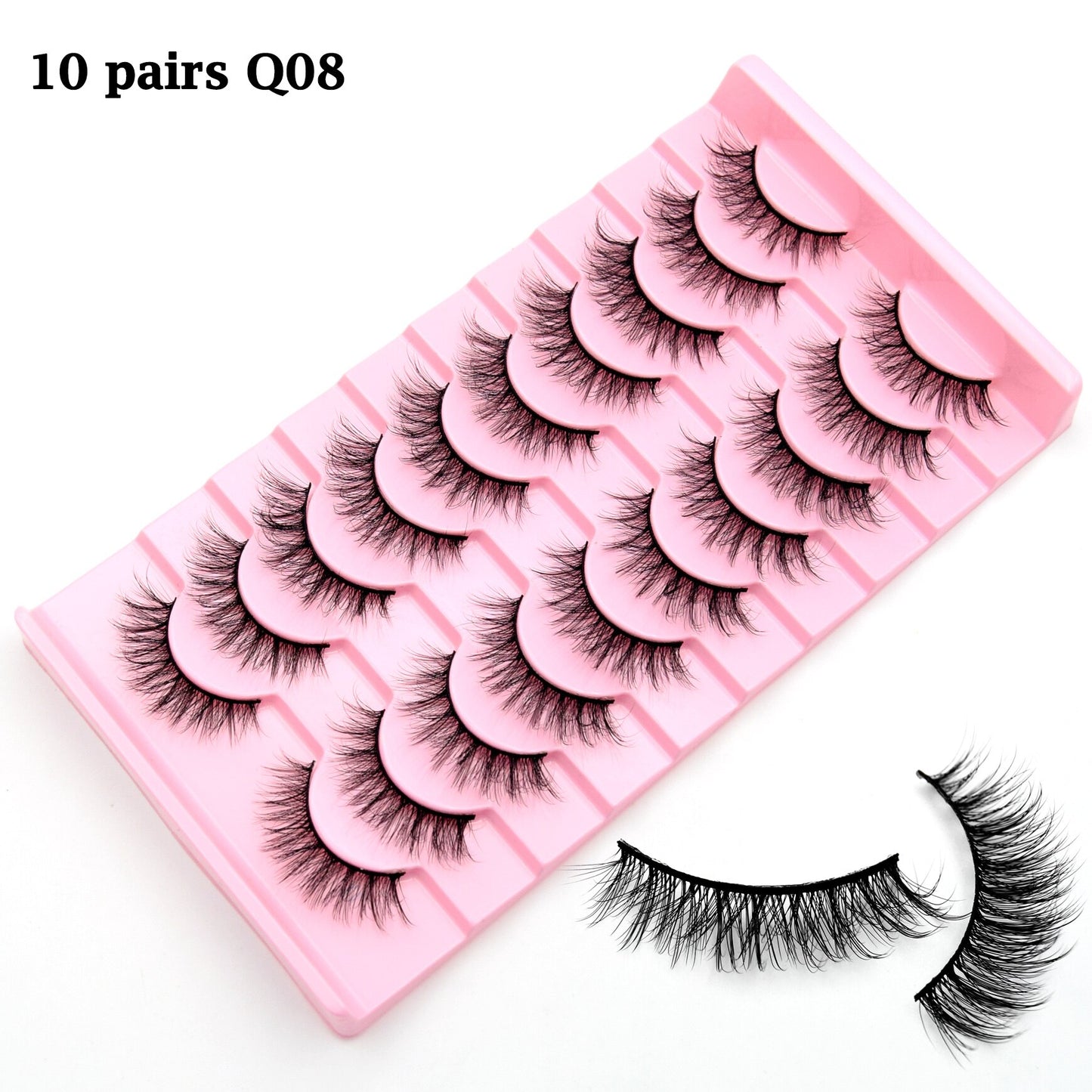 3/10 Pair Eyelashes 3D Faux Mink Lashes Wispy Natural Long False Eyelashes Wholesale Mink Lashes Reusable LasheS