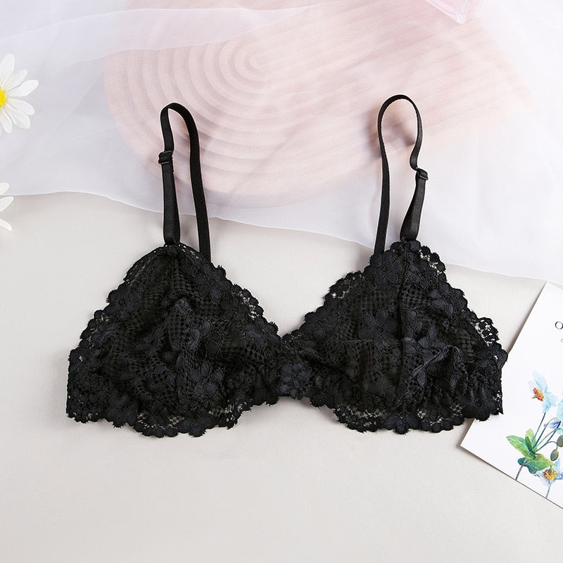 1Pcs Lace Bra For Woman Thin Transparent Sexy Underwear Female Lingerie Women's Bralette For Ladies