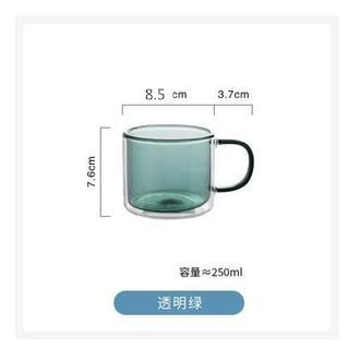 250ml Wine Glasses Drinking Tumbler Whiskey Vodka Cup Coffee Juice Water Cups Tea Creative Mug Double Bottom Glass Mugs