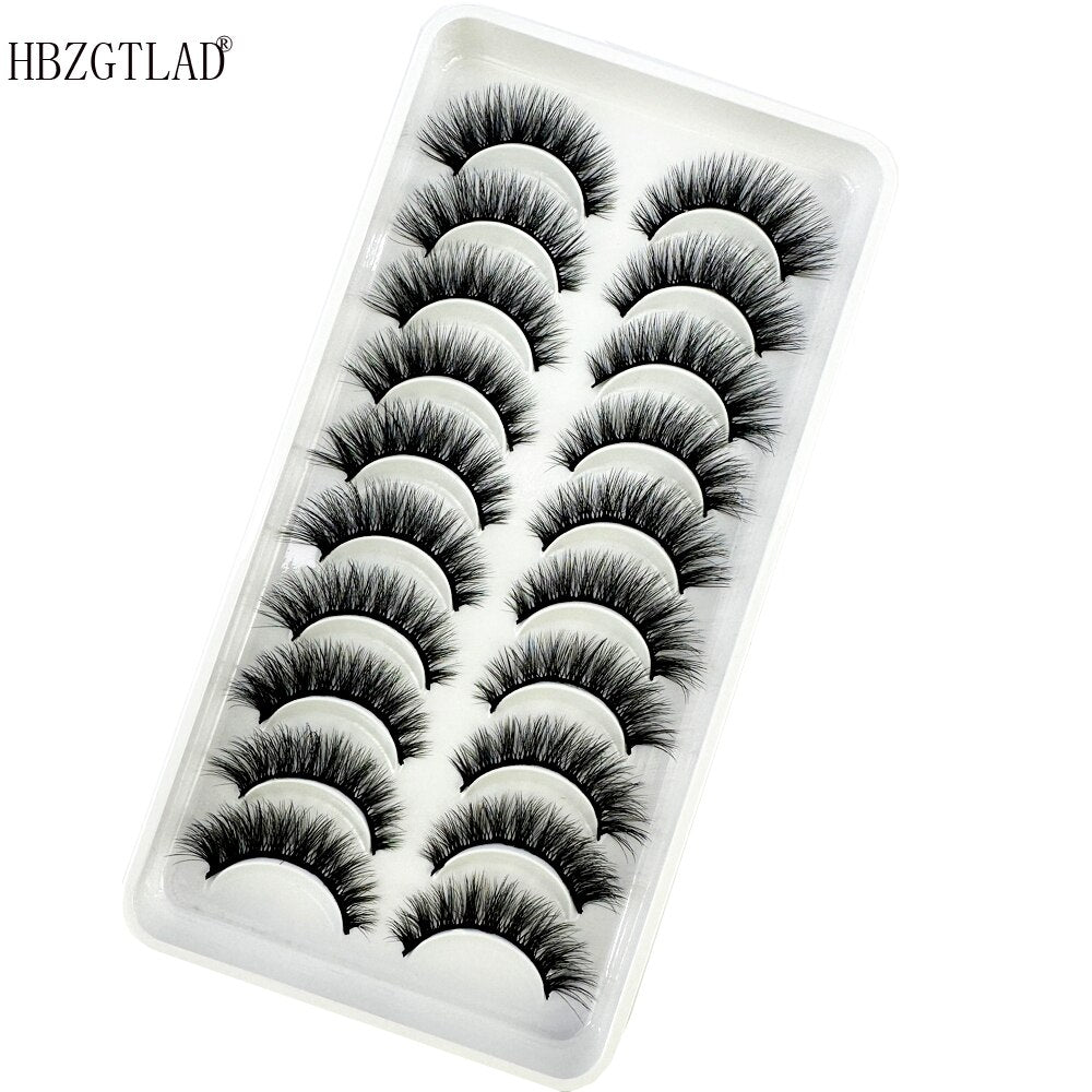 10 Pairs Natural False Eyelashes Fake Lashes Long 3d Mink Lashes Extension Eyelash Soft Mink Eyelashes