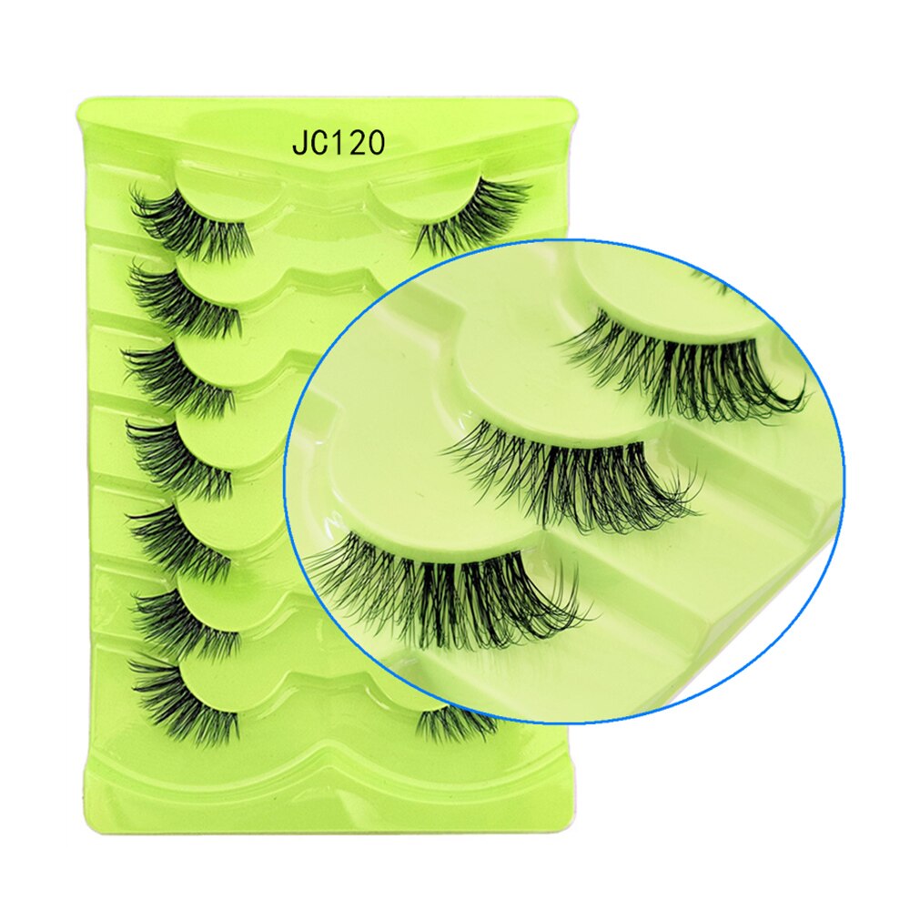 4 Pairs Eyelashes Extension Natural False Eyelashes Cross Long Winged Eyelash End Eye Elongated Big Eye Lashes Lolita Eyelashes