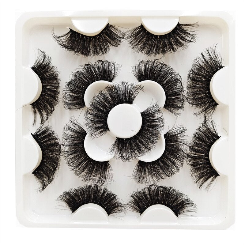 7 Pairs Faux Mink Eyelashes Long Lasting Fluffy Mink Lashes Dramatic Volume lashes Extension Thick Long
