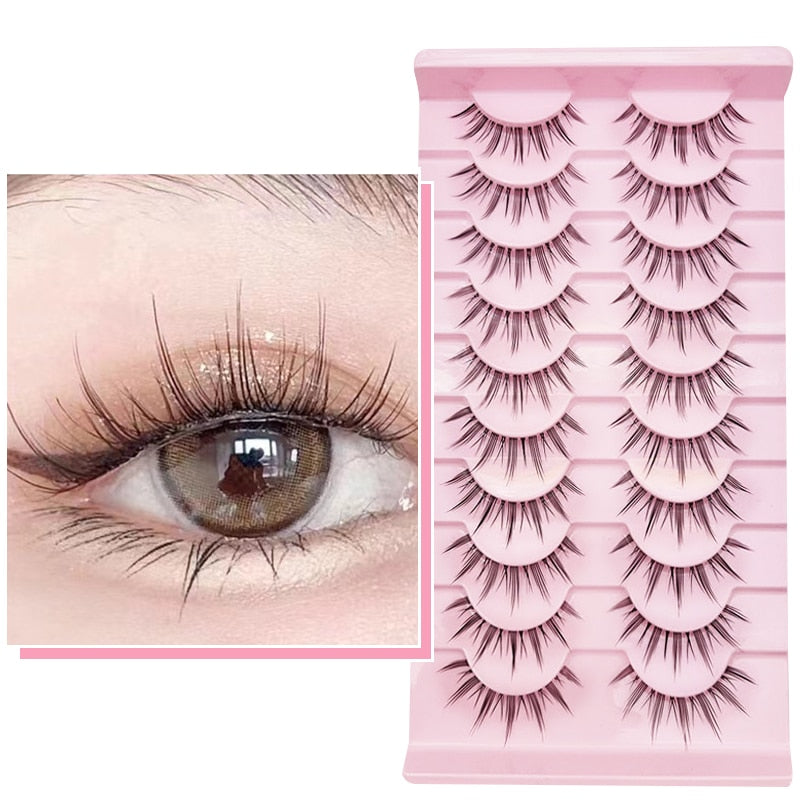 Cosmetics Natural Lashes Manga Full Strip Lashes Eyelash Extension Lashes Mink Fluffy Cat Eye