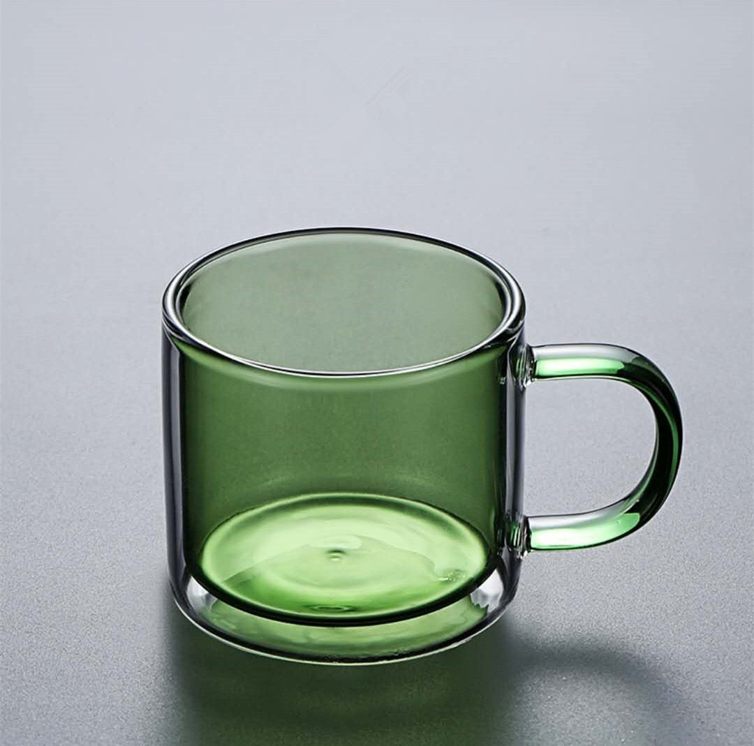 250ml Wine Glasses Drinking Tumbler Whiskey Vodka Cup Coffee Juice Water Cups Tea Creative Mug Double Bottom Glass Mugs