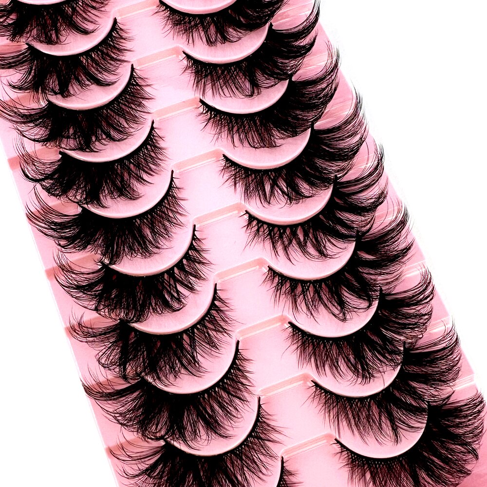Cat Eye Lashes 5D fluffy Mink Eyelashes Winged End Eye Elongated Eyelashes Fake Lashes Soft Natural long Full Strip Lashes