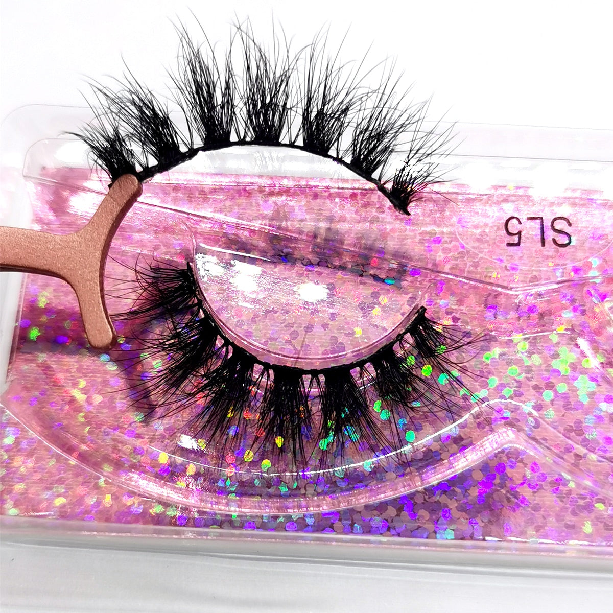 5 Pairs 3D Mink Lashes Fluffy Soft Wispy Natural Cross Eyelash Extension Reusable Lashes