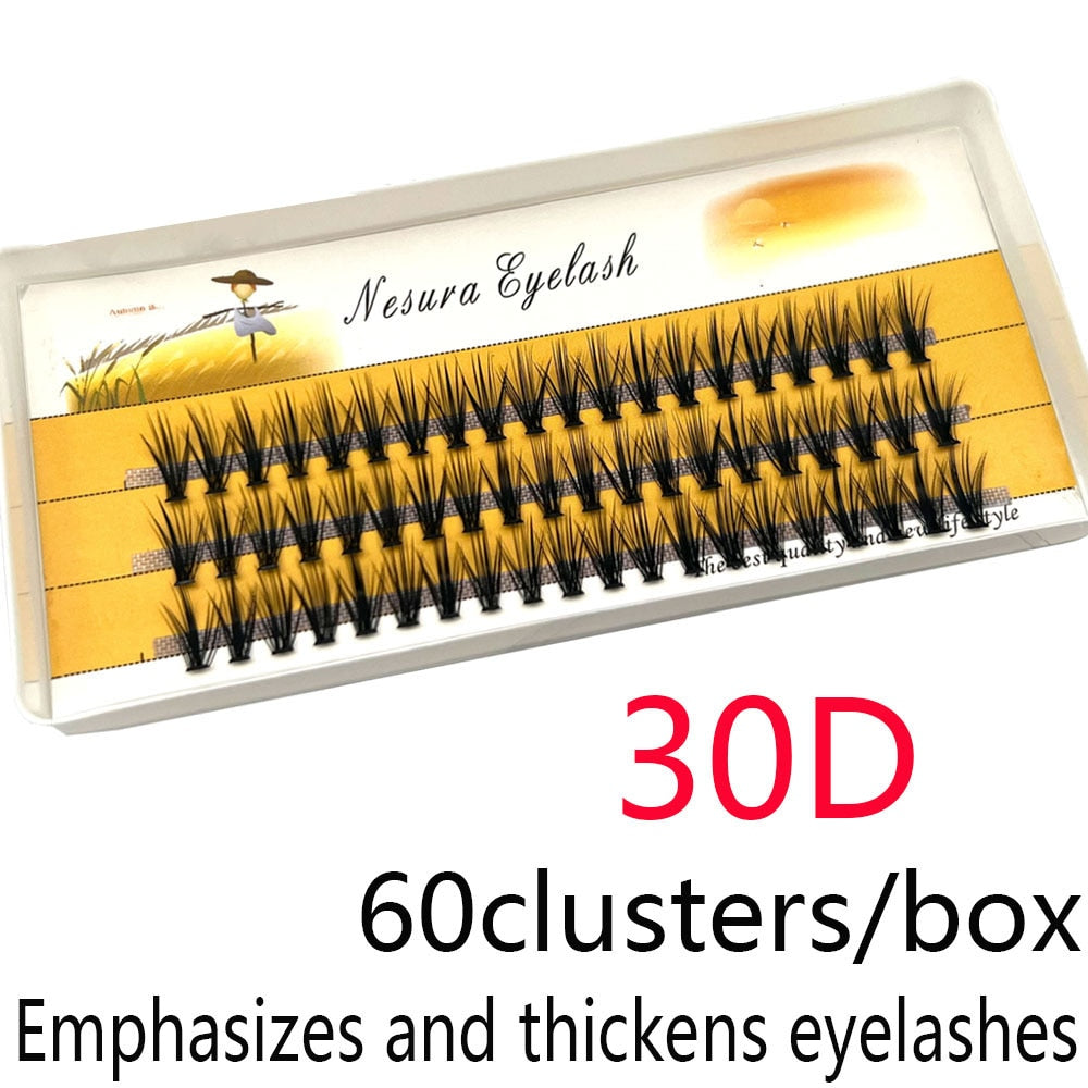1box/60 bundles 20/30D fake eyelashes imitation mink Individual Eyelash Natural Thick lashes Eyelash Extensions