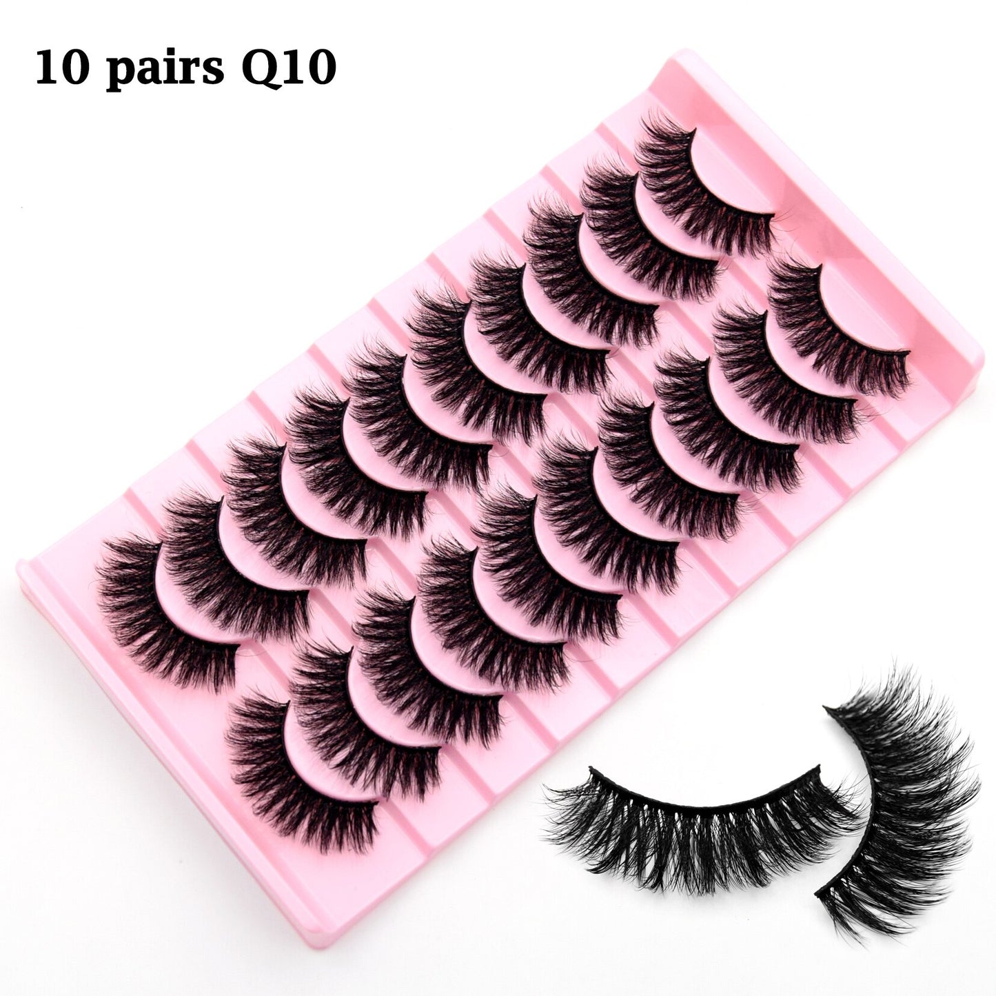 3/10 Pair Eyelashes 3D Faux Mink Lashes Wispy Natural Long False Eyelashes Wholesale Mink Lashes Reusable LasheS