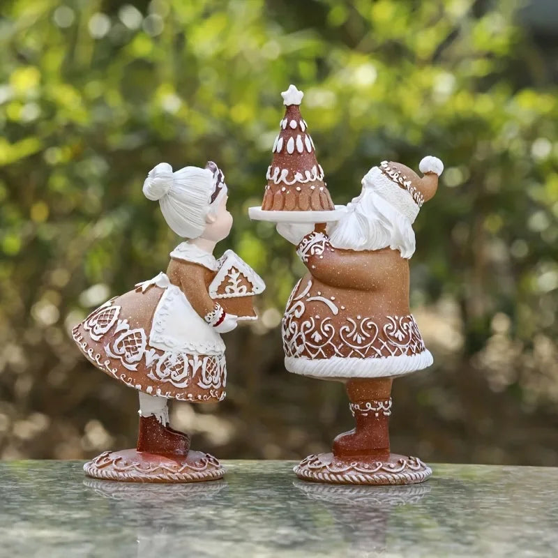 1pc Christmas Couples Sets Resin Ornaments Christmas Gifts Resin Ornaments Crafts Decoration