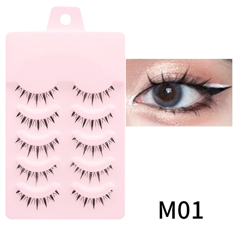 Manga Lashes Natural False Eyelashes 5pair Fake Lash Korean Lashes Natural Lash