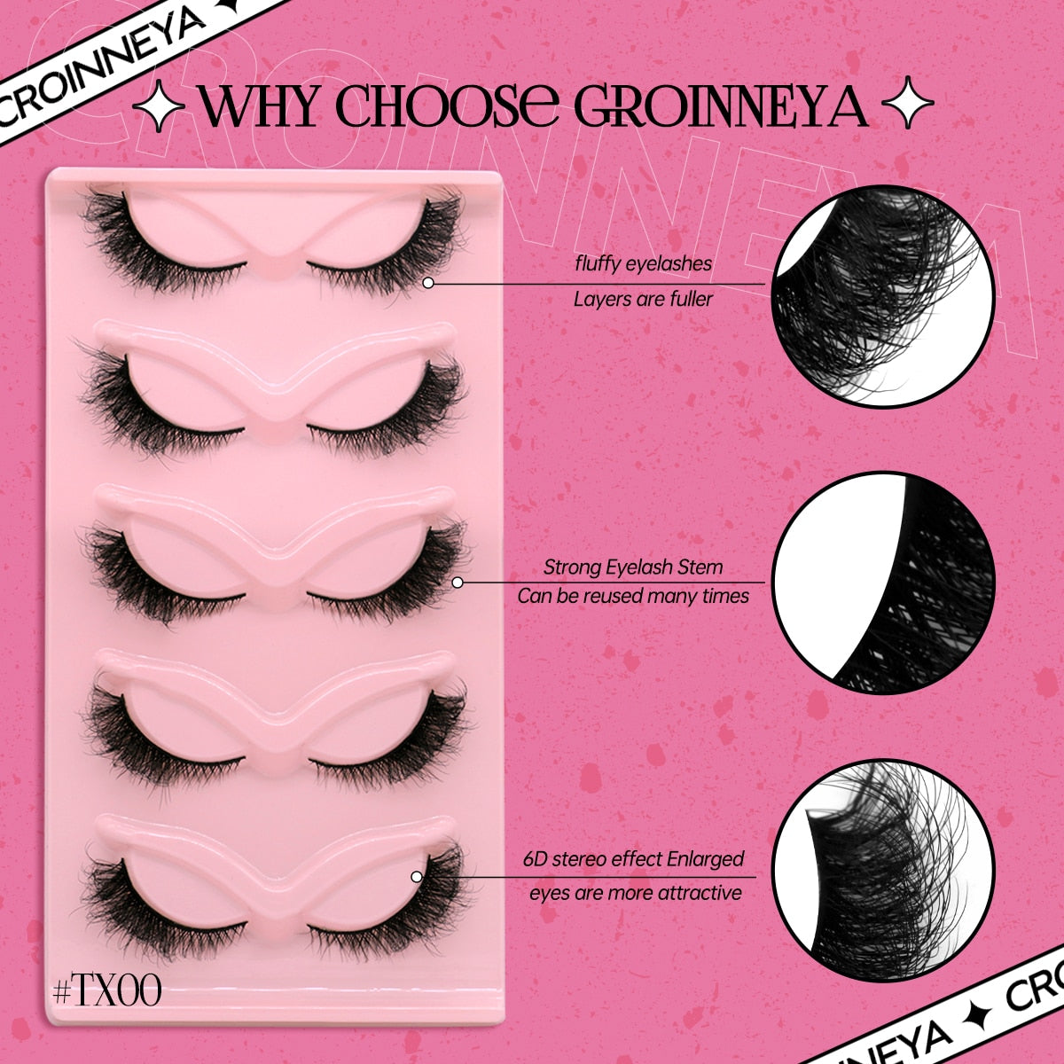 Cat EyeLashes 5 pairs Short Fluffy Eyelashes Soft Natural long Strip Lashes Winged End Eye Elongated Lashes