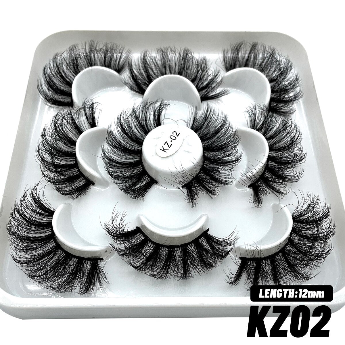 5/10 pairs 3D Faux Mink Eyelashes Long Lasting Fluffy Mink Lashes Dramatic Volume Lashes Extension Thick Long