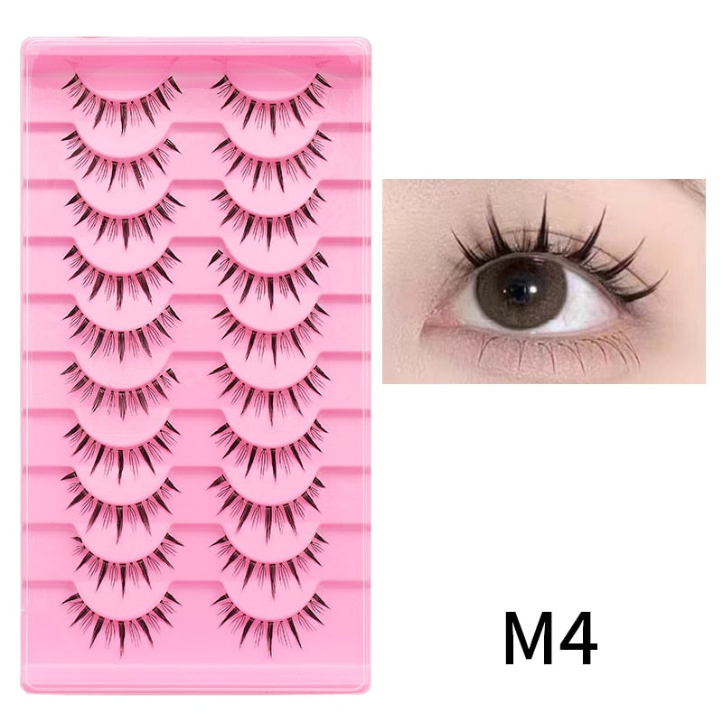 Cosmetics Natural Lashes Manga Full Strip Lashes Eyelash Extension Lashes Mink Fluffy Cat Eye