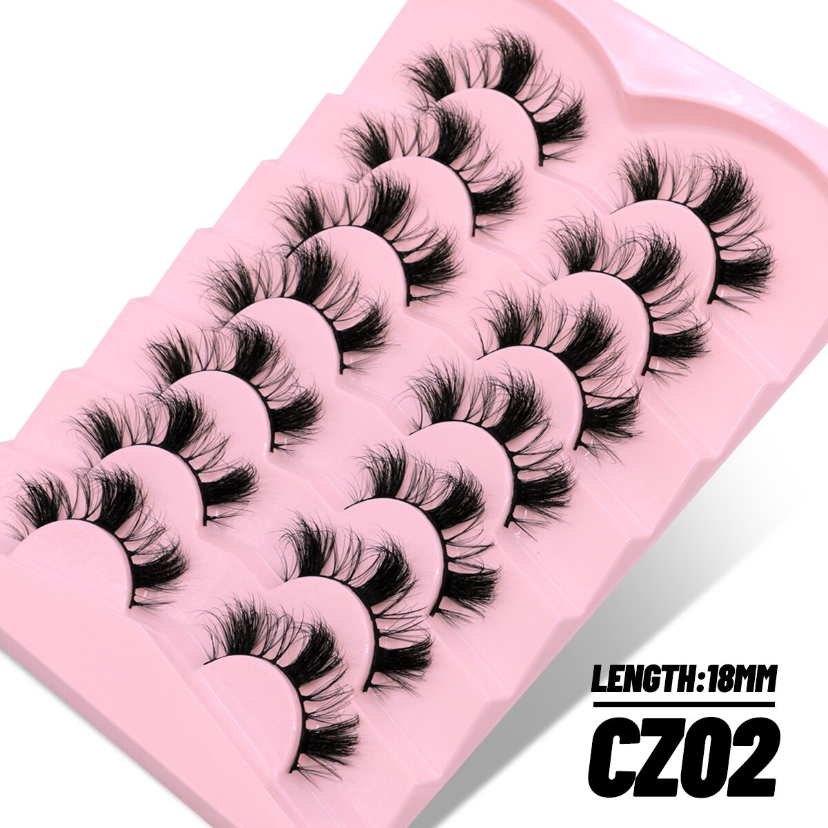 7 Pairs Fluffy Mink Lashes Eyelashes Thick Long Faux Mink Eyelashes Long Lasting Dramatic Volume lashes Extension