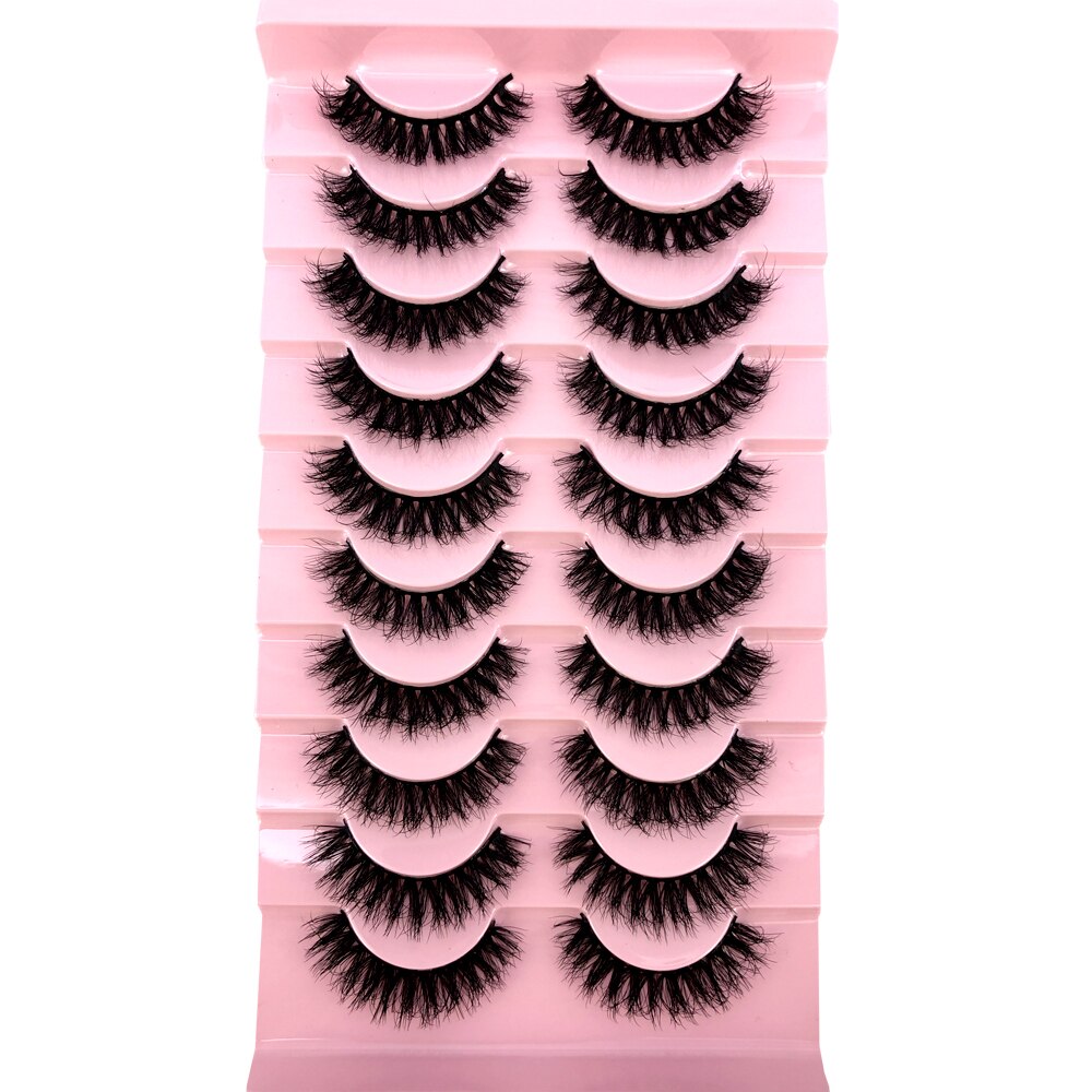 10 Pairs Natural False Eyelashes Fake Lashes Long 3d Mink Lashes Extension Eyelash Mink Eyelashes