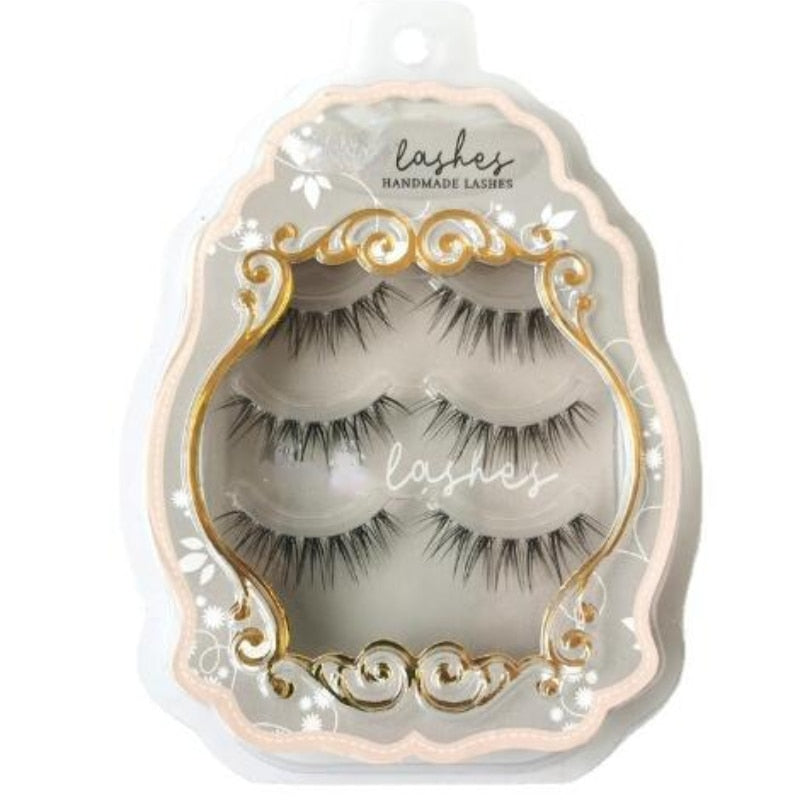 3Pairs Half Eey Lashes 3D Natural Lashes Natural False Eyelashes Wispy Fluffy Eyelash Extension