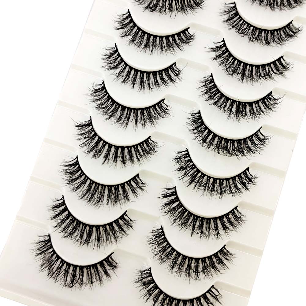 10pairs eyelashes soft fluffy lashes false eyelashes dramatic 3d mink lashes lash extension 3d cilios faux cils
