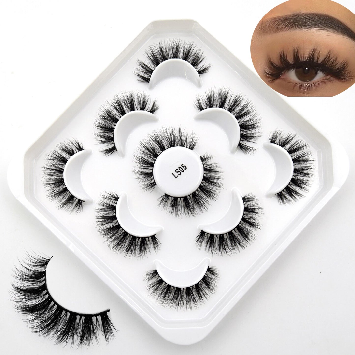 Lashes 3/5/10 pairs 3D Faux Mink Lashes Wispy Natural False Eyelashes Dramatic Volume Lashes Eyelash Extension