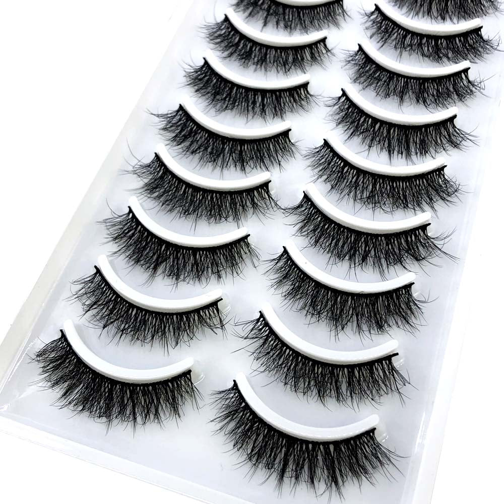 10pairs eyelashes soft fluffy lashes false eyelashes dramatic 3d mink lashes lash extension 3d cilios faux cils