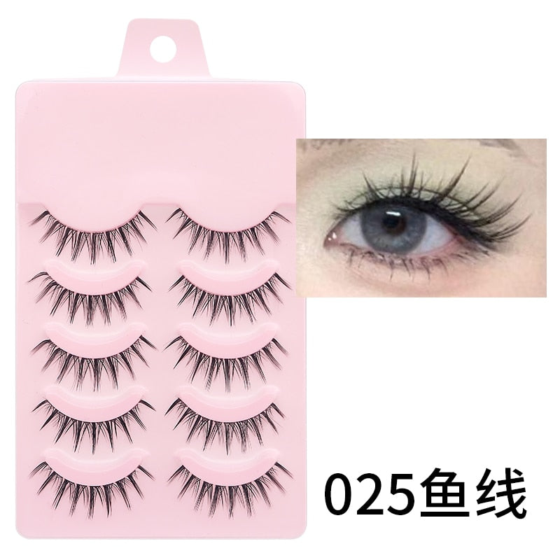 Manga Lashes Natural False Eyelashes 5pair Fake Lash Korean Lashes Natural Lash