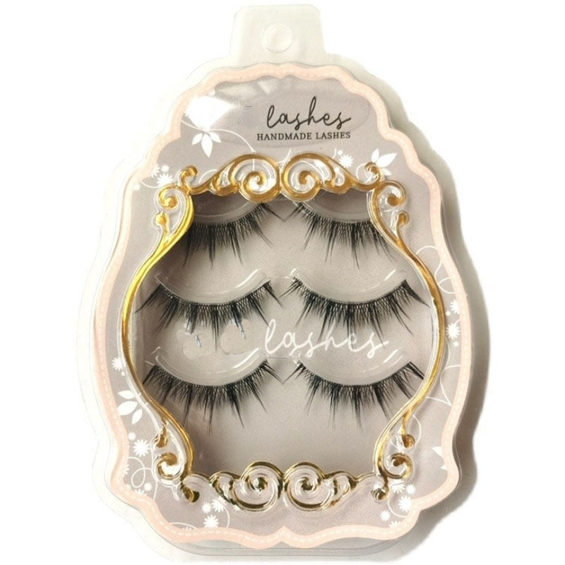 3Pairs Half Eey Lashes 3D Natural Lashes Natural False Eyelashes Wispy Fluffy Eyelash Extension