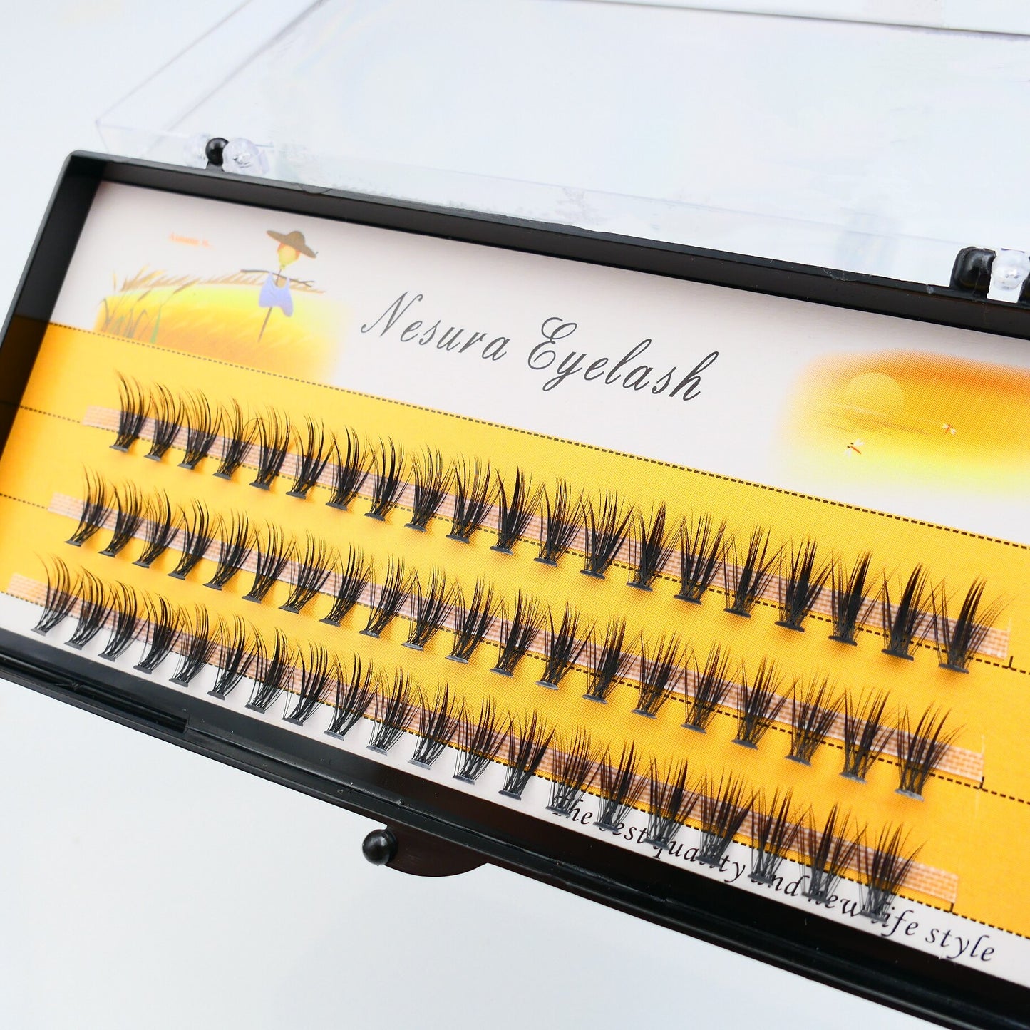 Individual Eyelash Extensions 60 Bundles/Box 0.07mm Natural Style Handmade Lash Bund Multiple Length Russian Volume
