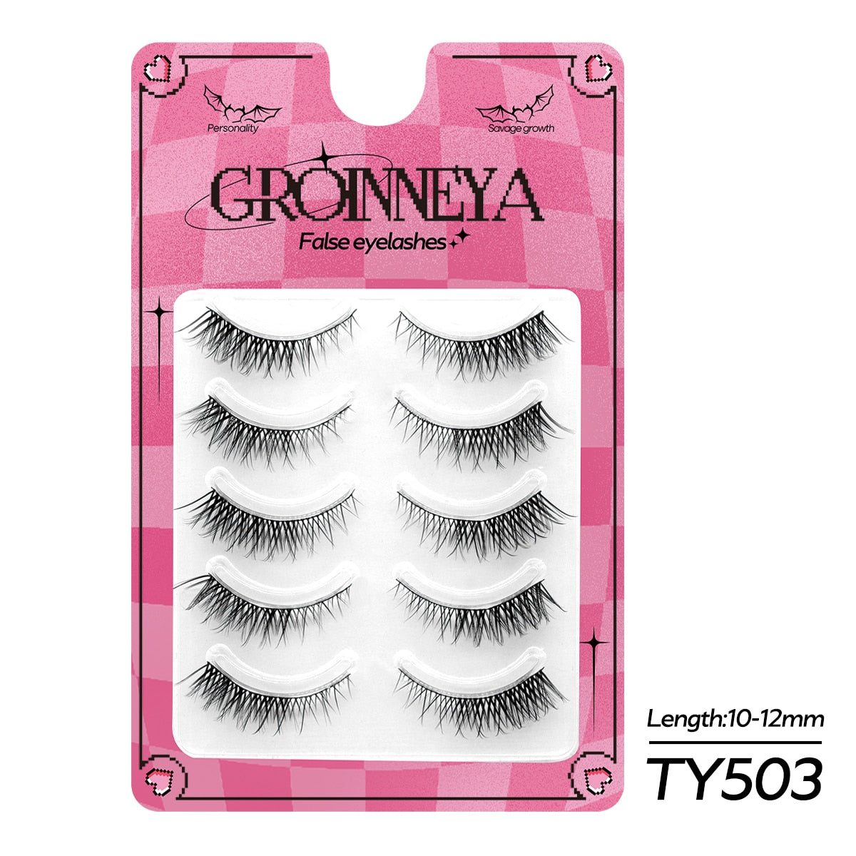 Manga Lashes Natural Long 3D Wispy Mink Eyelashes Fluffy Eye Lashes 5 Pairs Fake Eyelashes