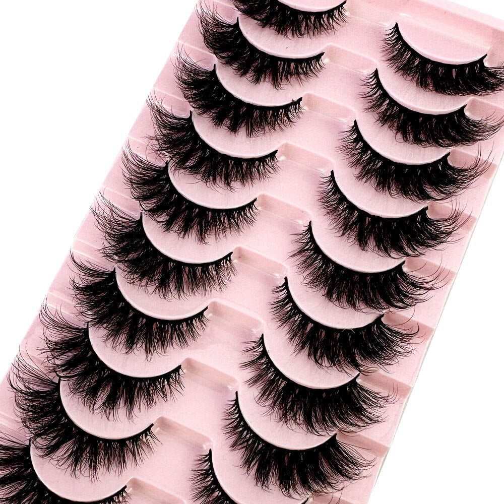 Cat Eye Lashes 5D fluffy Mink Eyelashes Winged End Eye Elongated Eyelashes Fake Lashes Soft Natural long Full Strip Lashes