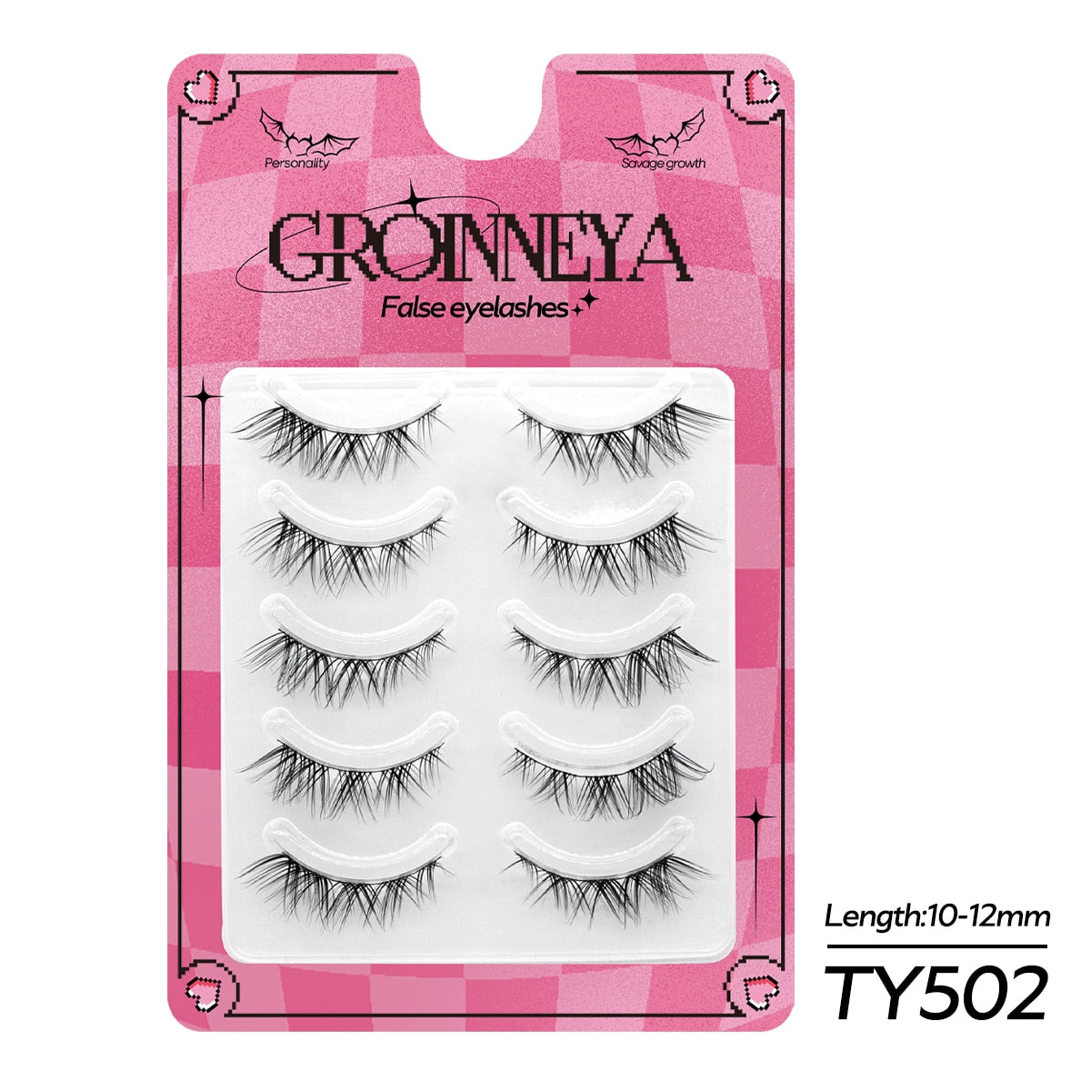 Manga Lashes Natural Long 3D Wispy Mink Eyelashes Fluffy Eye Lashes 5 Pairs Fake Eyelashes