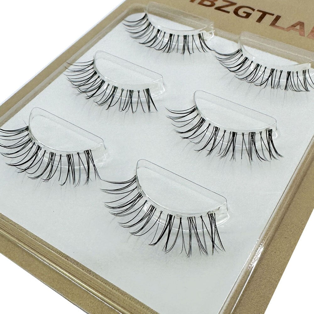 Mink Eyelashes 3pair lashes invisible band mink lashes reusable false eyelashes