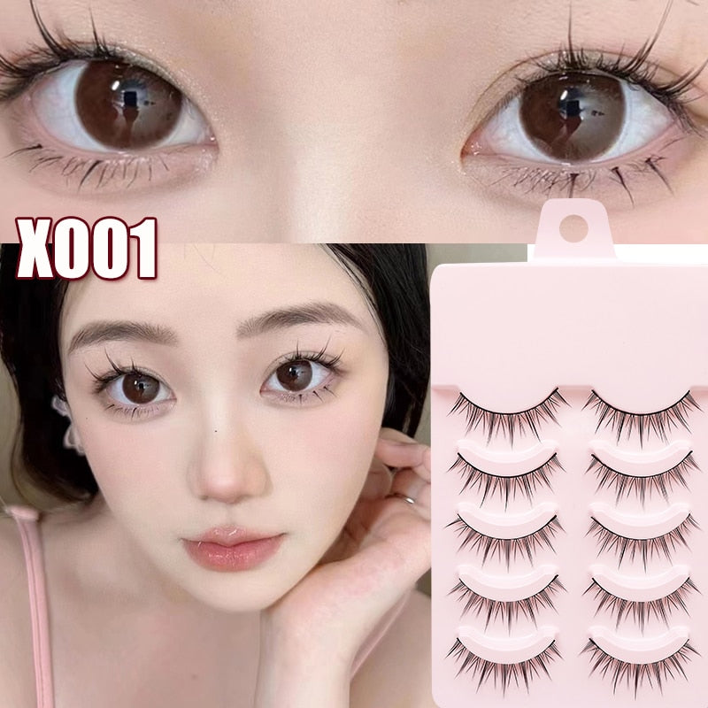 Manga Lashes Natural False Eyelashes 5pair Fake Lash Korean Lashes Natural Lash