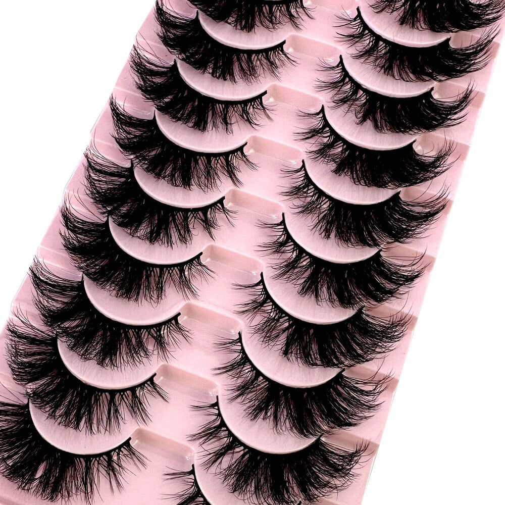 Cat Eye Lashes 5D fluffy Mink Eyelashes Winged End Eye Elongated Eyelashes Fake Lashes Soft Natural long Full Strip Lashes