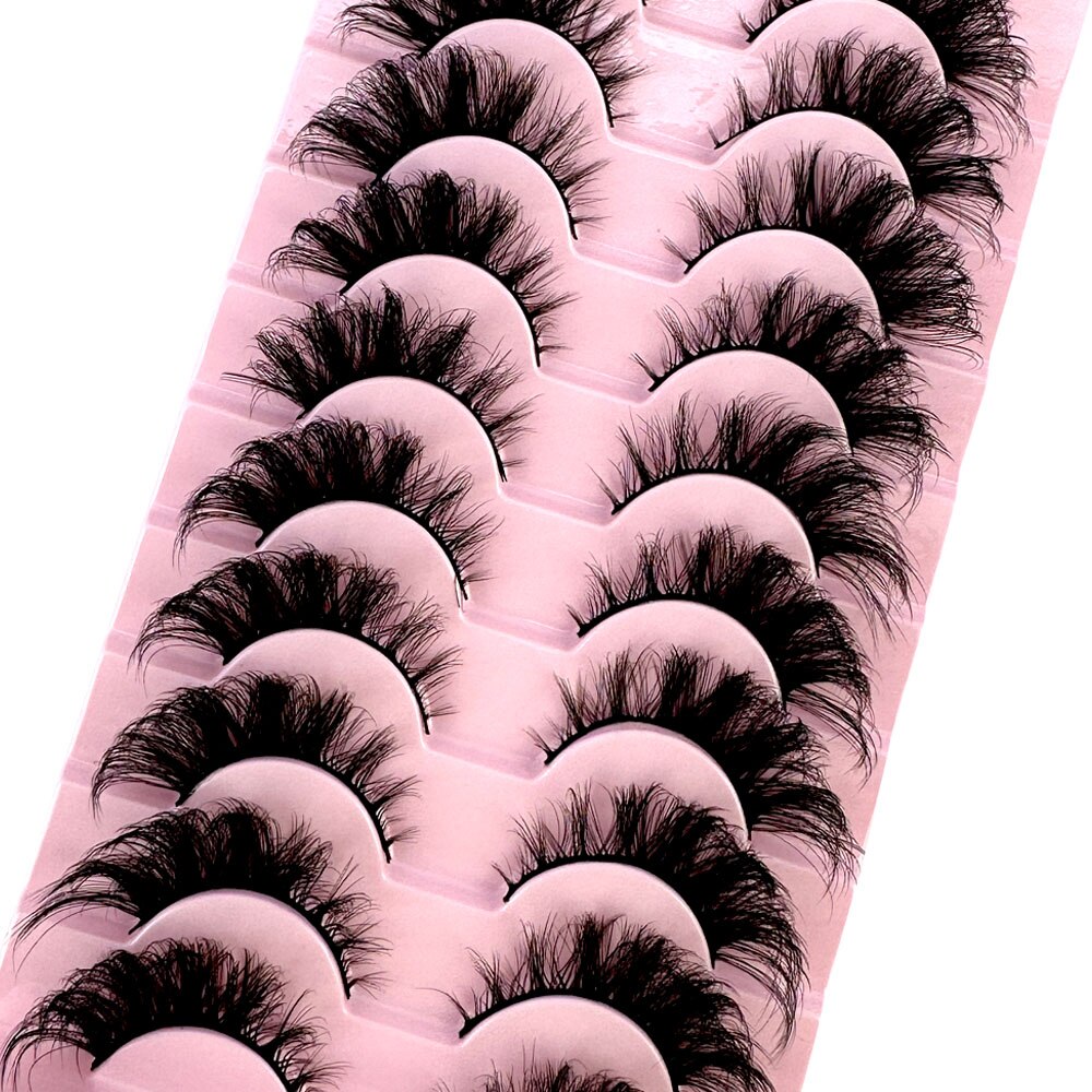 Cat Eye Lashes 5D fluffy Mink Eyelashes Winged End Eye Elongated Eyelashes Fake Lashes Soft Natural long Full Strip Lashes