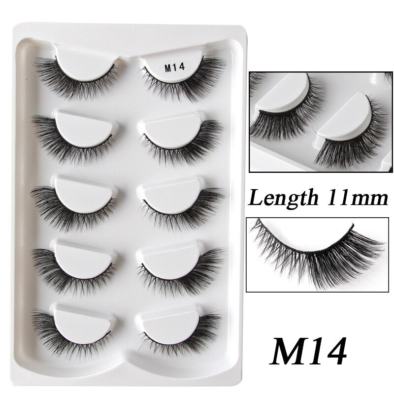False Eyelashes 3/5pairs Cat Eyes lash Natural Long Full Strip Lashes Handmade Wispy 3d Mink Faux Cils Extension