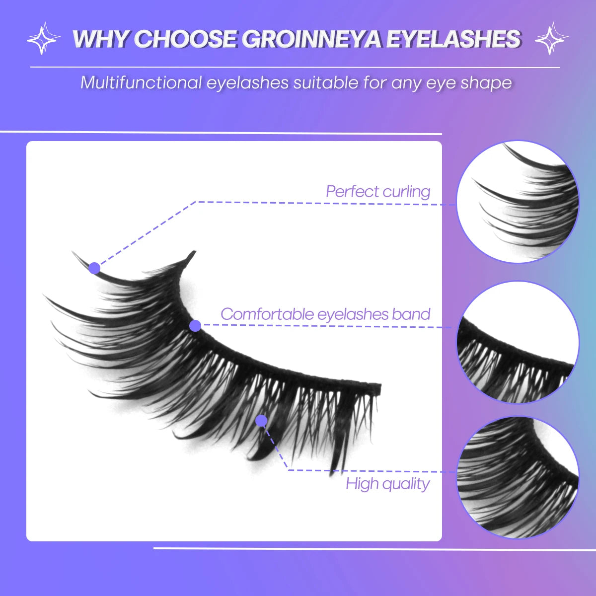 5/7 pairs Manga Lashes Soft Natural Eyelashes Thick False Eyelashes Fluffy Cross Manga Lashes Wispy Eyelashes