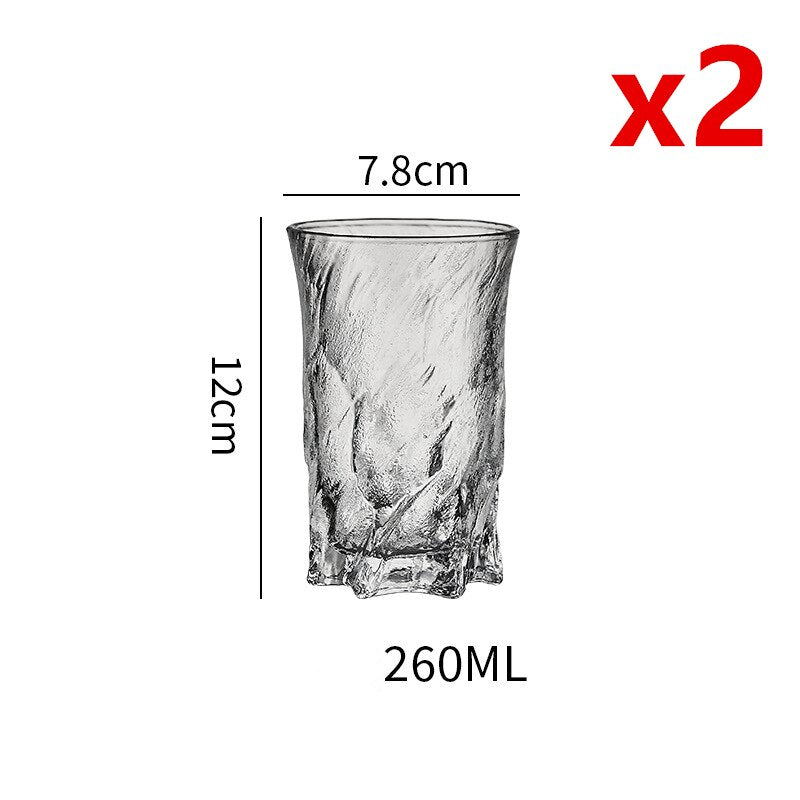 Glacier Old Fashioned Whiskey Glass Matte Ice Surface Wine Rock Glasses Whisky Tumbler XO Snifter Vodka Cup Iced Coffee Beer Mug