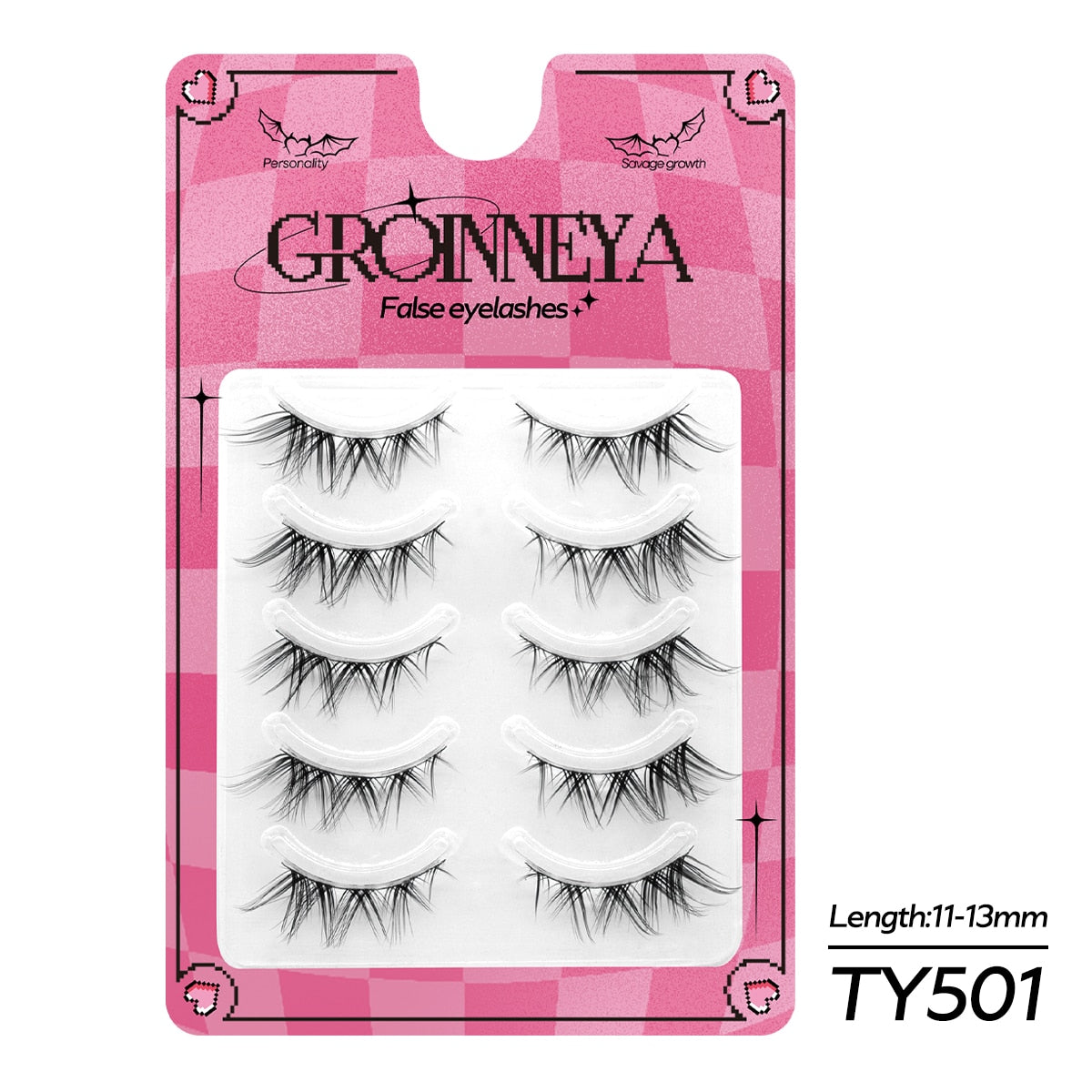Manga Lashes Natural Long 3D Wispy Mink Eyelashes Fluffy Eye Lashes 5 Pairs Fake Eyelashes