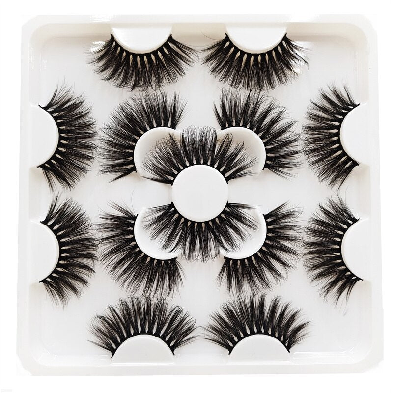 7 Pairs Faux Mink Eyelashes Long Lasting Fluffy Mink Lashes Dramatic Volume lashes Extension Thick Long