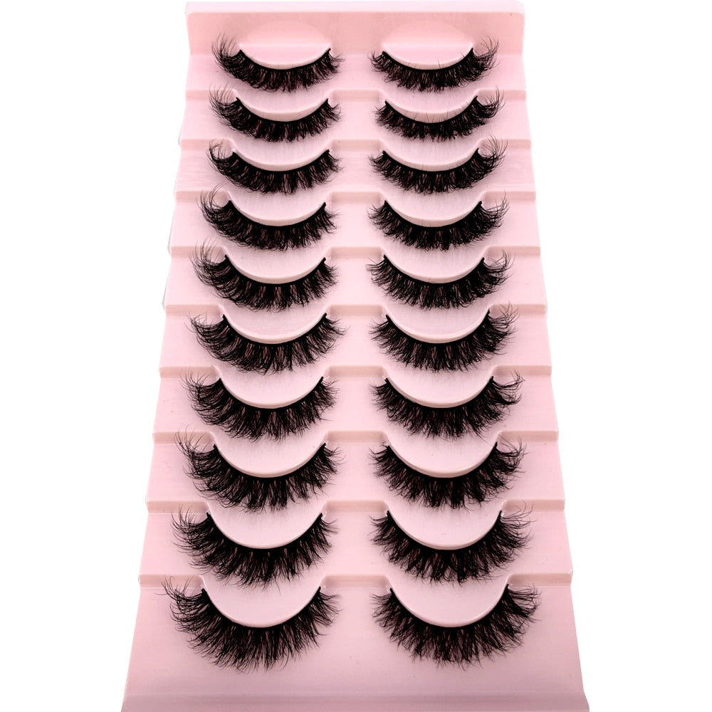 10 Pairs Natural False Eyelashes Fake Lashes Long 3d Mink Lashes Extension Eyelash Mink Eyelashes