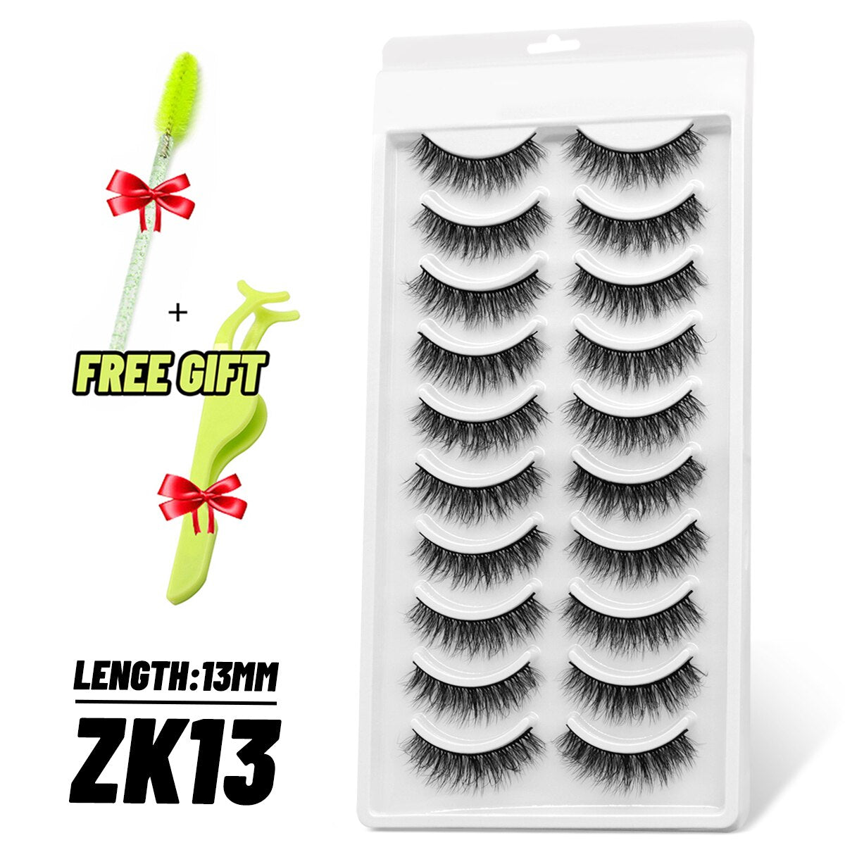 Natural Long 10 Pairs 3D Mink False Eyelashes Fake Lashes Mink Lashes Cat Eye lashes Short Eyelashes