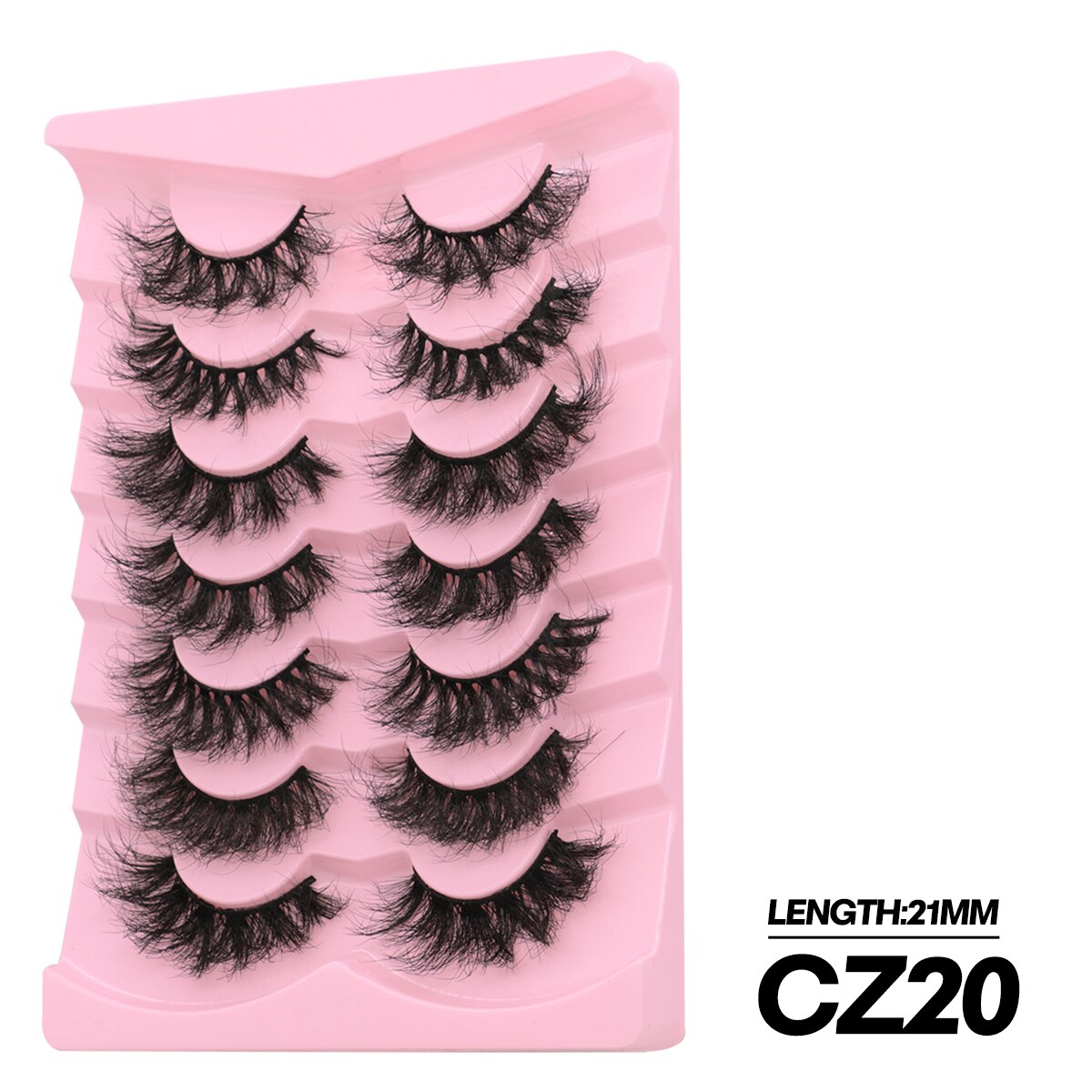 5/7 pairs 3D Mink Lashes Faux Mink Fluffy Lash Winged End Eye Elongated Fake Lashes Soft Eyelashes