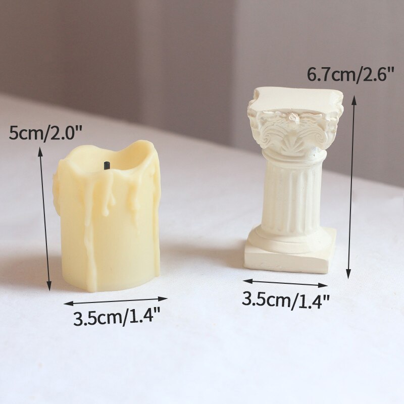 Ins LED Candlestick Flameles Night Lights Statue Props Photo Romantic Candle Tea Lights for Birthday Home Decorations Ornaments