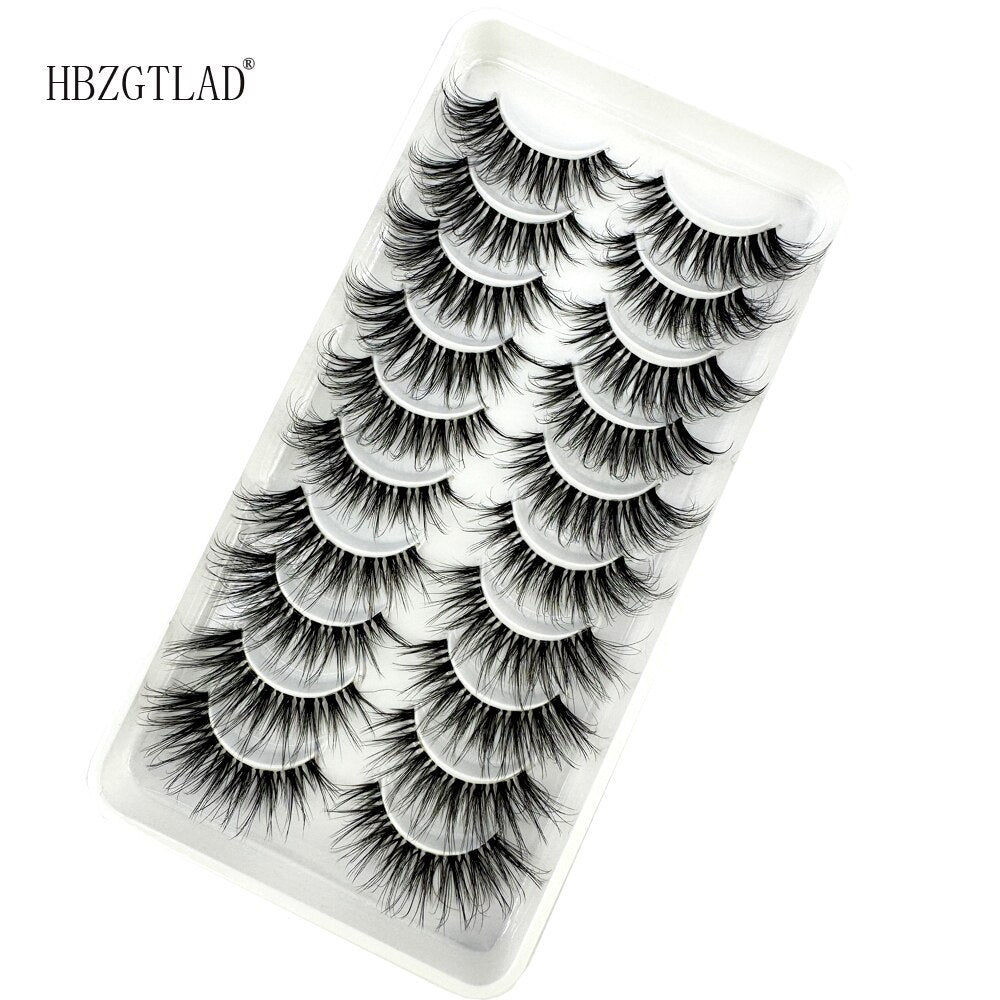 10 pairs Invisible band lashes cilios 3D mink fake lashes transparent Terrier natural long false eyelashes