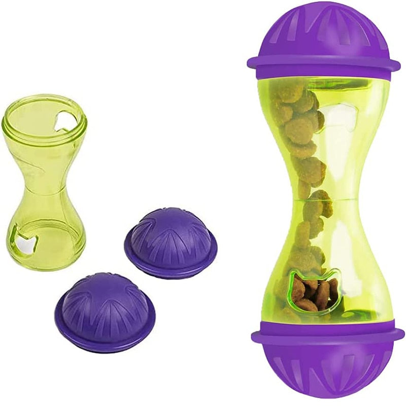 Cat Mice Food Tumbler Cat Food Toy Ball Interactive Cat Food Feeder Leak Food Interesting Plastic Cat Food Dispenser Treat Toy