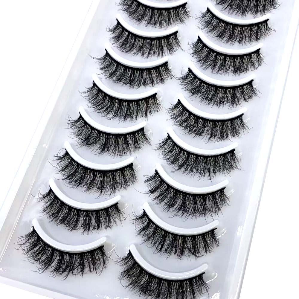 10pairs eyelashes soft fluffy lashes false eyelashes dramatic 3d mink lashes lash extension 3d cilios faux cils