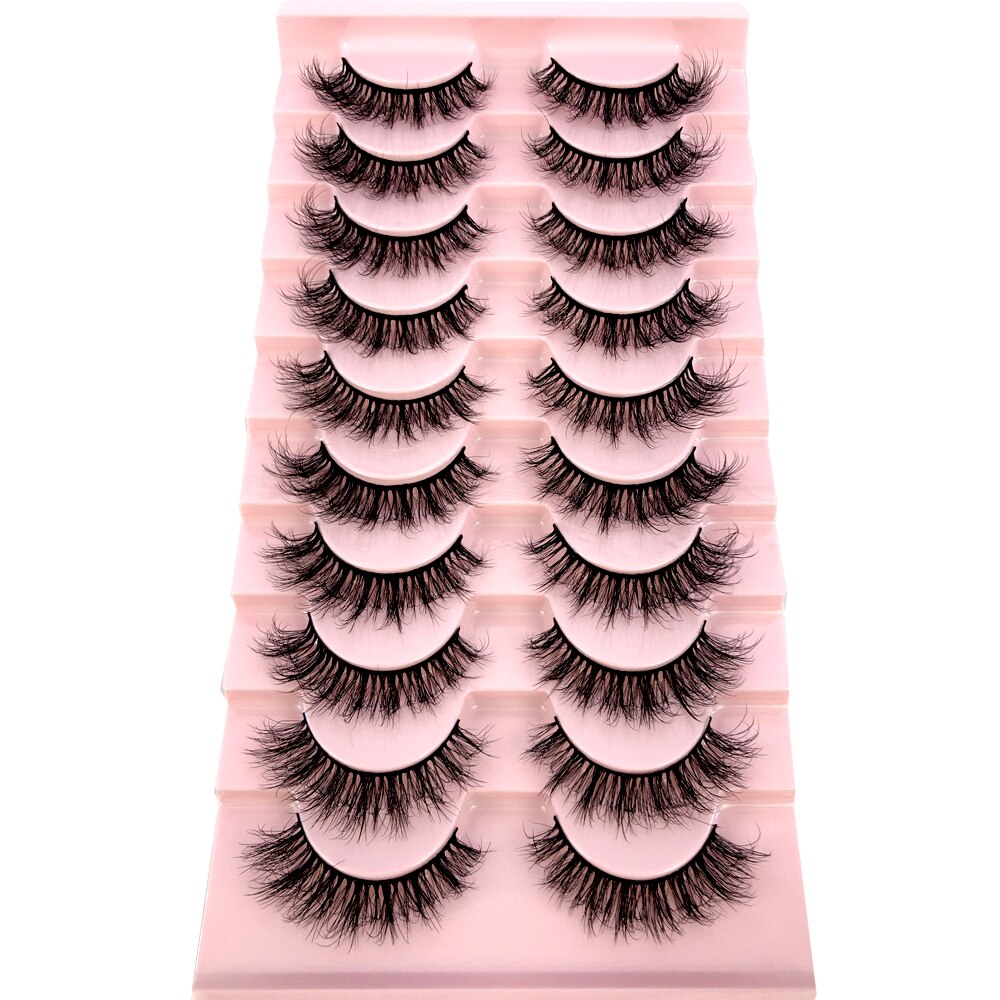 10 Pairs Natural False Eyelashes Fake Lashes Long 3d Mink Lashes Extension Eyelash Mink Eyelashes