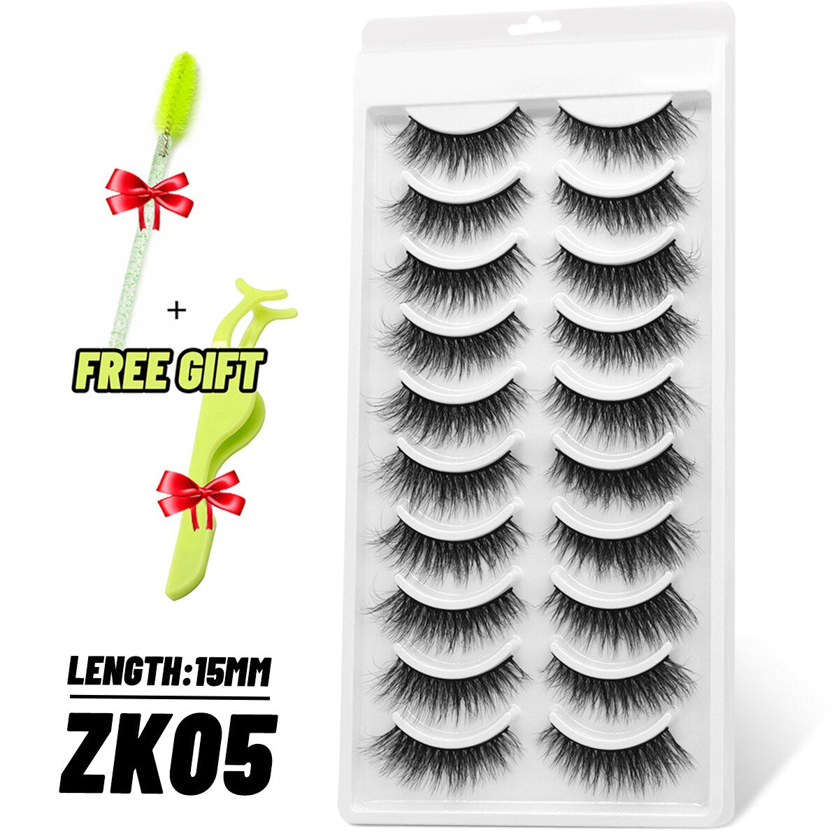 Natural Long 10 Pairs 3D Mink False Eyelashes Fake Lashes Mink Lashes Cat Eye lashes Short Eyelashes