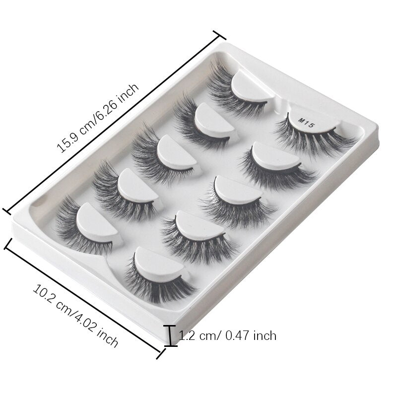 False Eyelashes 3/5pairs Cat Eyes lash Natural Long Full Strip Lashes Handmade Wispy 3d Mink Faux Cils Extension